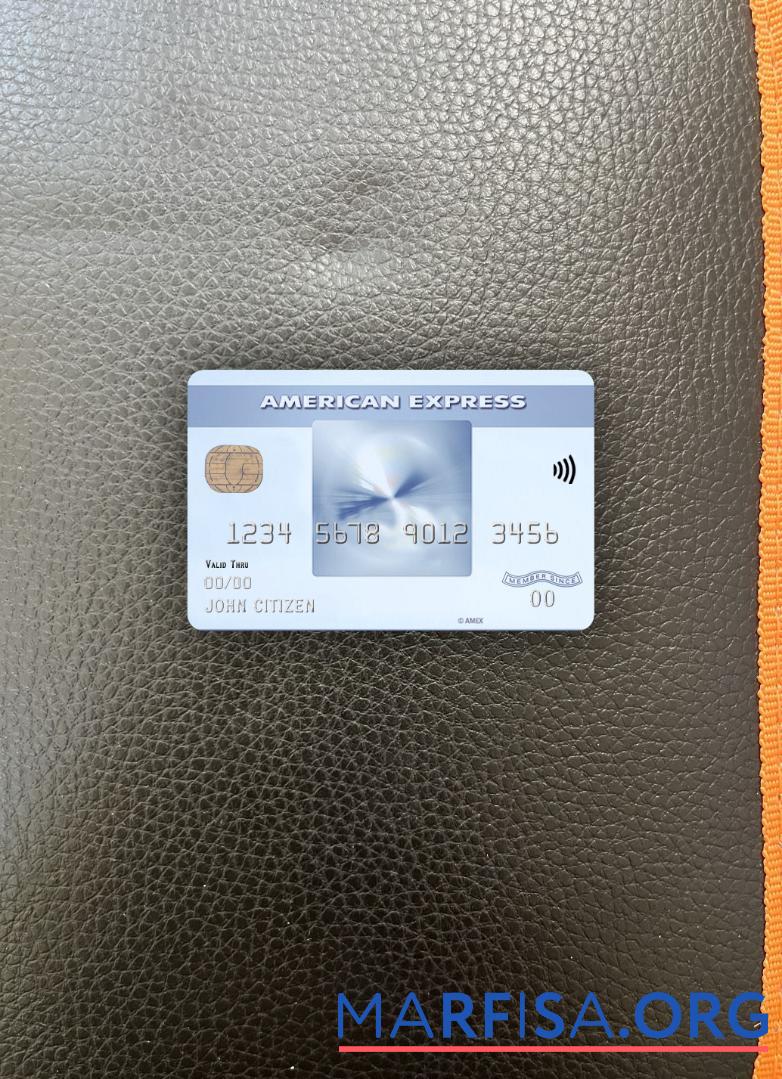 Blank USA Georgia Gainesville First century bank AMEX everyday credit card photolook front sample